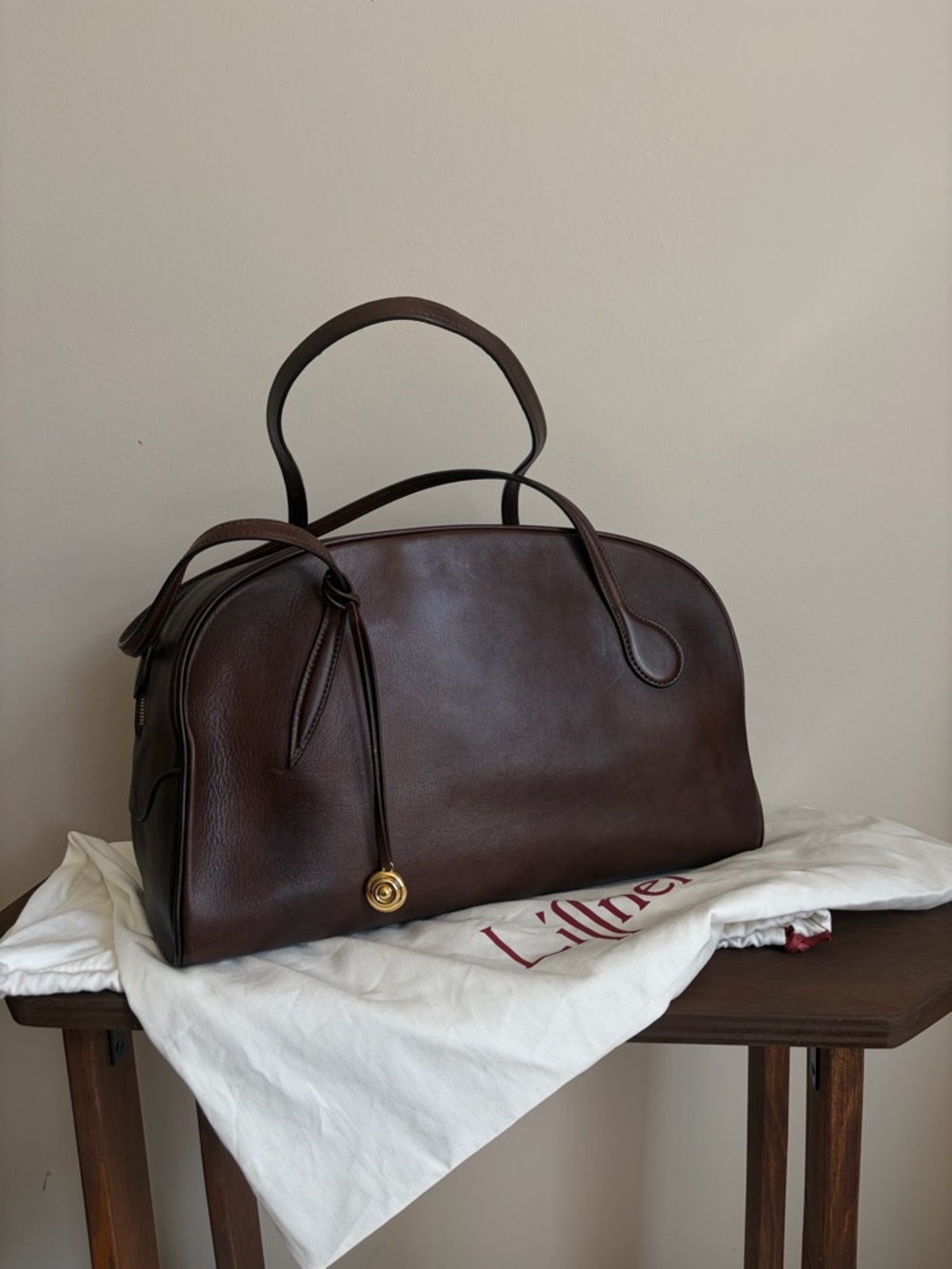 Liffner Bowling Bag in Dark Brown